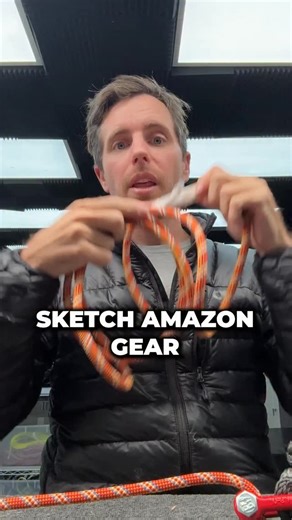 A viewer was super concerned when the 22 kN rating on his sewn rope loop melted off in the rain and revealed a new sticker with a 12 kN rating. What he was doing buying life-supporting gear from Amazon I do not know These rope loops are sold as Prussic’s but 10mm prussics don’t make a lot of sense to us. When we test new sling loops rated for 22 kN we normally see results higher than 25 kN and definitely none under 22. Of 6 of these slings we tested only 2 achieved 22 kN. When you do the 3 sigma