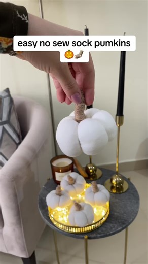 Easy No-Sew Fall Pumpkin Decor | DIY Sock Pumpkins