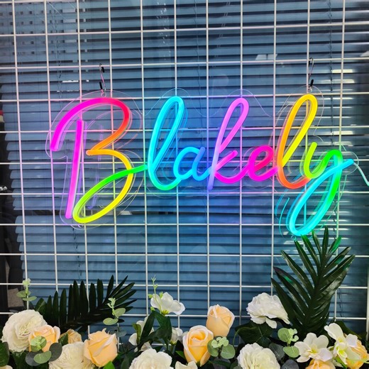 Custom Rainbow Neon Sign, Battery Led Signs Wedding Gift, Wedding Decor, Wall Art, RGB Neon Lights Personalized Gifts - Etsy