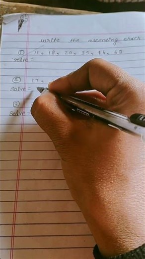 #ascending order _____