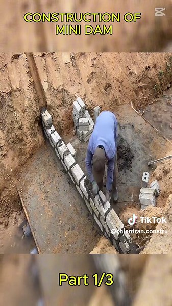 Construction Of Mini Dam #construction #build #design #diyproject #build #dam