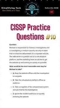 CISSP Practice: What’s the Right Next Step After a Website Defacement? #shorts #cissp