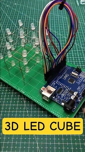3x3x3 LED Cube🪩 | Amazing Animations with Arduino Uno | DIY Electronics Project #shorts