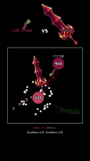 Life Drain VS Hellkite #terraria #simulation #satisfying #shorts #terrariasimulation