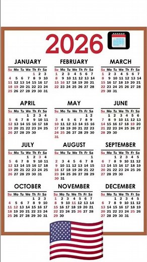 🇺🇸. USA 2026 Calendar with Holidays | Plan Your Year + Long Weekends