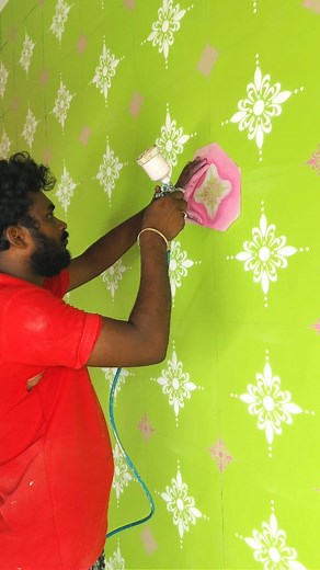 3.2M views · 29K reactions | Stencil Desion #work #stencils #simple #trendingreels #music #paintings | Chouturi Madhu | Facebook