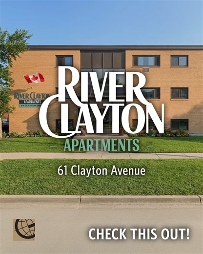 River Clayton Apartments offers a peaceful setting next to a park, where green surroundings meet everyday accessibility. This three-storey walk-up includes storage lockers and surface parking, making daily life easy and organized. St. Vital Centre, major retailers, schools, and a variety of dining options are all just minutes away. Schedule a viewing at River Clayton Apartments today. Utilities included: Water, Heat For more information:⁠ Email – riverclaytonapartments@globepm.net Website – http