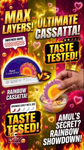 🍦Amul Cassatta Ice Cream 😱 | India's Most Colorful Ice Cream?🤤 #Shorts #Amul #AmulCassatta #Cassatta