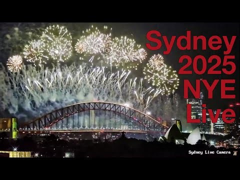 New Years Eve FIREWORKS LIVESTREAM - Sydney Harbour Bridge, Sydney, Australia - 2025 becomes 2026!
