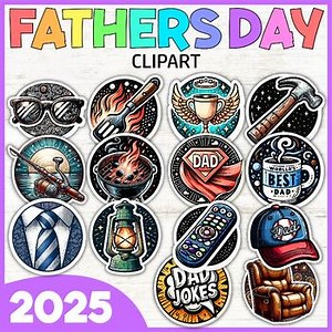 Fathers Day Clipart Printable Pack for Preschool and Kindergarten Crafts