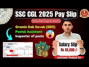 Salary Pay Slip 2025 💸| GDS, Postal Assistant, Inspector of posts | SSC CGL 2025 | Abhishek Sir