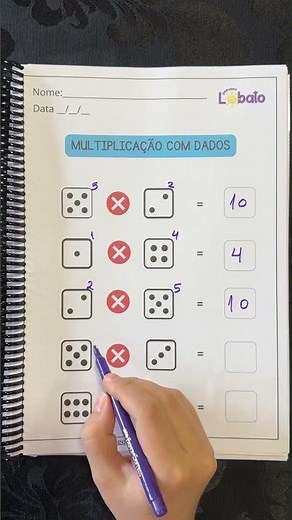 ATIVIDADE DE MATEMÁTICA COM MULTIPLICAÇÃO DOS DADOS | PEQUENO LOBATO