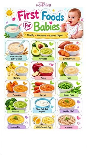 15 Best First Foods for Babies (6+ Months) | Healthy Baby Food Ideas 🥣👶