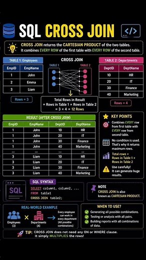 🎯 The Most Dangerous SQL JOIN? 😳 CROSS JOIN Explained!