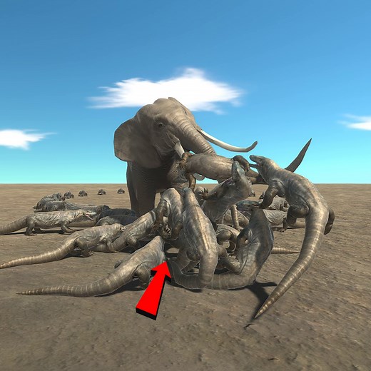 000222 Komodo Dragon vs Everyone - Animal Revolt Battle Simulator | Rony