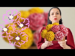 Crochet Carnation flower tutorial( flower series ep-1)