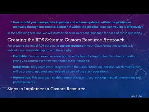 Creating RDS Schema in AWS CodePipeline