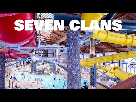 Seven Clans Waterpark WATERSLIDES POV, Thief River Falls Casino, Minnesota