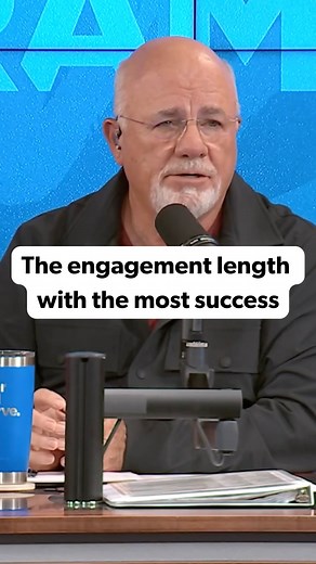 The Ramsey Show | Dave talks on The Ramsey Show about how data shows that a 6-month engagement, on average, leads to a long-term marriage. That does not mean... | Instagram