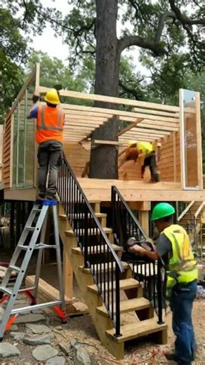 From Empty Tree to Luxury Treehouse Deck | Viral Backyard Transformation 🌳🏡