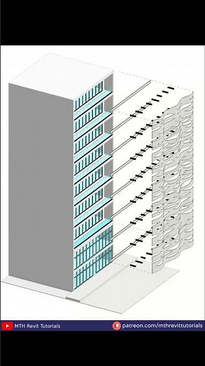 Wavy Facade in Revit Tutorial #architecture #revitbim #revittutorials