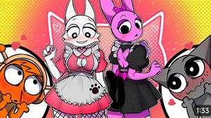ASK SPRUNKI & 猫女仆女孩!! |Pinki X Gray X Wenda 怀孕了?! | Incredibox Sprunki Animation