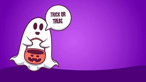 Download Happy Halloween animation background with ghost for free