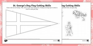 St. George's Day Flag Cutting Skills Activity
