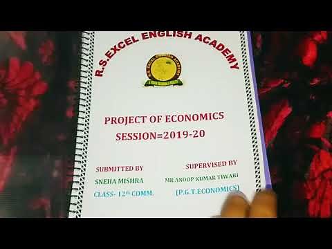 Economics class 12th file on rainwater harvesting