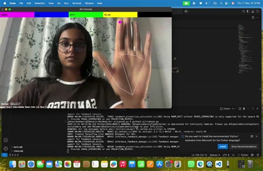 #python #opencv #mediapipe #computervision #machinelearning #project #studentdeveloper #learning | Jahnavi Kokkanti