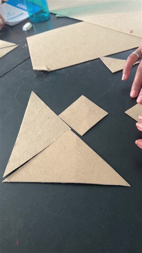 Mathematics puzzles with same paper different shapes