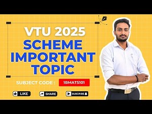 HOW TO PASS M1:1BMATS101. For Computer Science Engineering -2025 scheme | VTU Maths Main Exam 2025