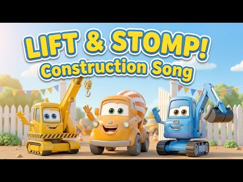 Lift, Spin, & Stomp! 🚧 Construction Machine Song for Preschoolers