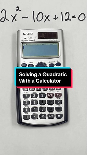 Solving a Quadratic on your Calculator #math #calculator #learnmath | scientific calculator