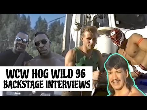 WCW HOG WILD 1996 Behind the scenes Backstage interviews Rey Mysterio, Eddie Guerrero, Booker T,