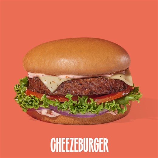 This is the ultimate plant-based burger! Our Plantville Cheezeburger is made with Beyond Meat, Good Planet plant-based pepper jack cheese, and a tangy kick of Secret Aardvark vegan aioli. Lettuce treat your taste buds today! | Burgerville