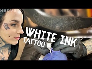 White Ink on Black Tattoo | First session