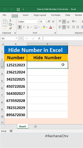 How to Hide Numbers in Excel #excel #shorts #shortsvideo #excel #excelbasic #lExcelTutorial #ethiopian_tik_tok🇪🇹🇪🇹🇪🇹🇪🇹 #ethiopian_tik_tok
