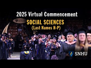 Virtual Commencement: Social Sciences (Last Names H-P), Saturday, Dec 13 at 3pm ET
