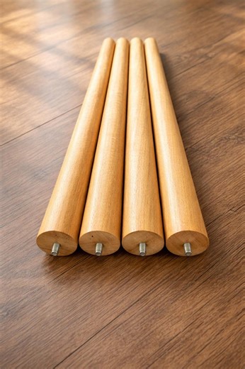 Set of 4 Tapered Wooden Table Legs – Custom Solid Wood Furniture Parts - Etsy
