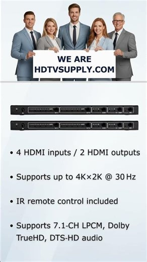WolfPack 4K 30 Hz 4x2 HDMI Matrix Router with ARC