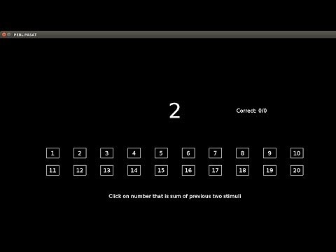 PEBL Paced Audio Serial Addition Test (PASAT)