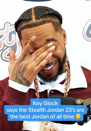 Key Glock says the Stealth Jordan 23’s are the best Jordan of all time… do you agree? 🤔 Watch the full podcast on our channel now #KeyGlock #sneakers #fyp