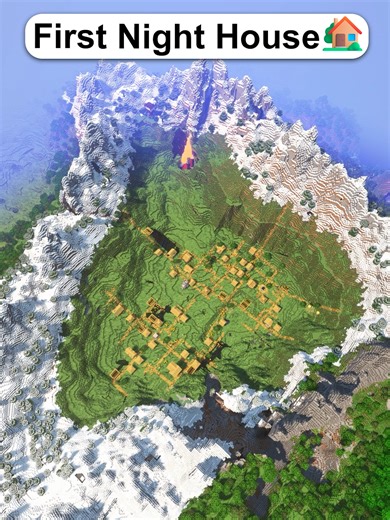 Minecraft First Night House 🏡Download Build Link in bio📝 #Minecraft #minecrafttutorial #minecraftbuilding #minecraftbuilds #minecraftbuild