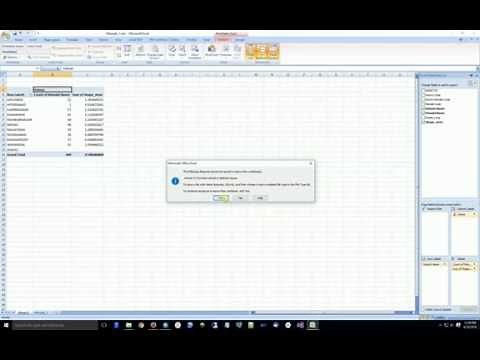 Excel - Pivot Table - Get Count, Sum based on distinct column names