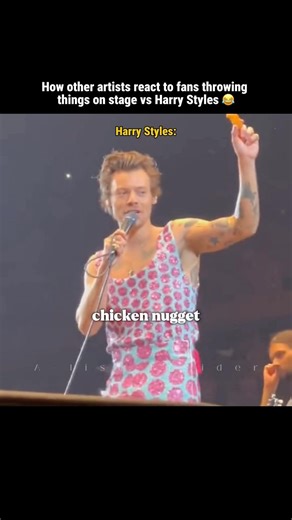 Artists’ Reactions to Fans Throwing Things vs Harry Styles 😂 #harrystyles