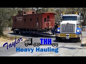 Taylor Heavy Hauling Moving a Caboose