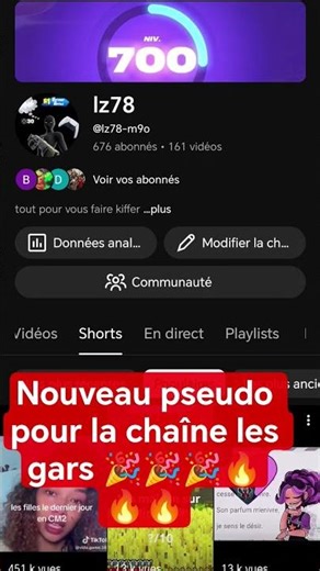 nouveau pseudo