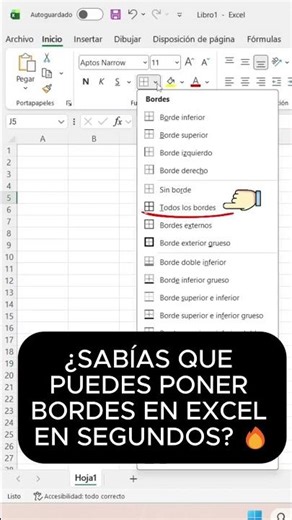 así se ponen bordes en Excel fácil y rápido 🔥