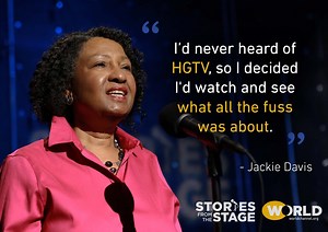 7K views · 321 reactions | Jackie Davis embarks on a daring career change that leads to joy. Watch two other stories of 'Transformation' at https://bit.ly/SFTS_Transformation . #WomensHistoryMonth #InternationalWomenofColorDay #interiordesign HGTV Reinventing Space GBH Stellar Story Company Michael Rossi Wes Hazard Theresa Okokon | Stories from the Stage | Facebook